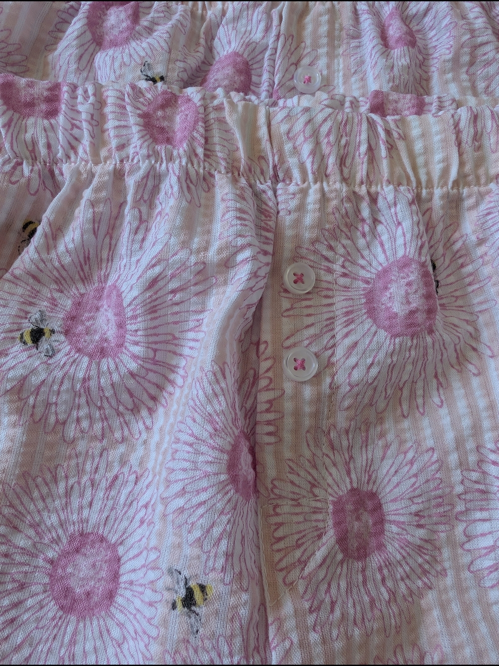 Rae Dunn Pink Daisy & Bee Pull-On Pajama Bottoms